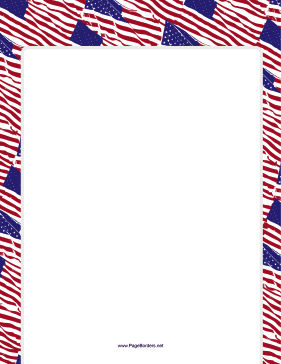 american flag page border