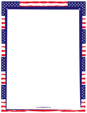 US Flag Border page border