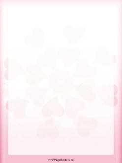 Valentine Border Hearts Flower page border