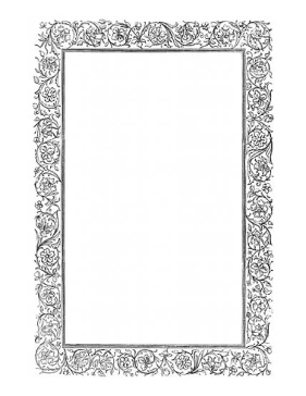 Victorian Vines BW Border page border