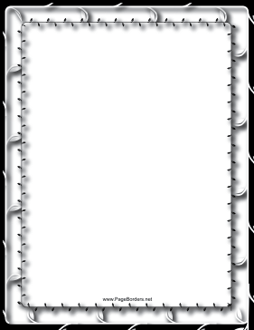 Vines Black and White Border page border