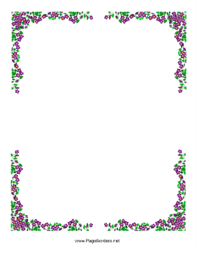 Violets Border page border