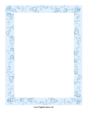 Water Bubbles Border page border