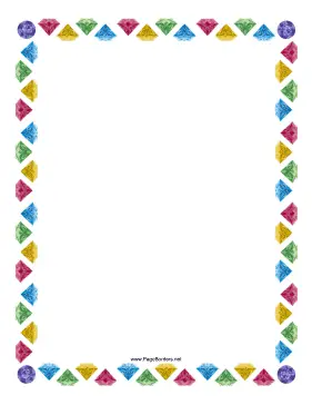 Whimsical Jewels Border page border
