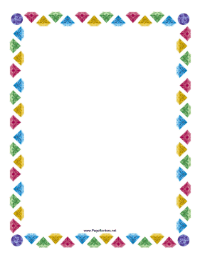 Whimsical Jewels Border page border