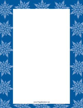 White Snowflake Border page border