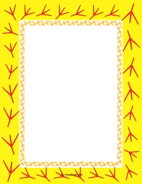 Yellow Bird Footprint page border