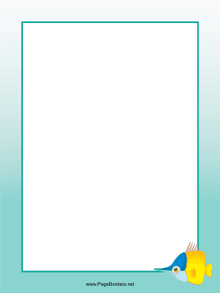 Yellow Fish Border page border