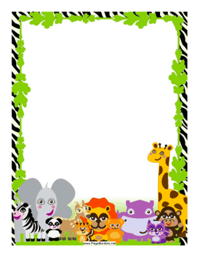 Zebra Striped Border page border