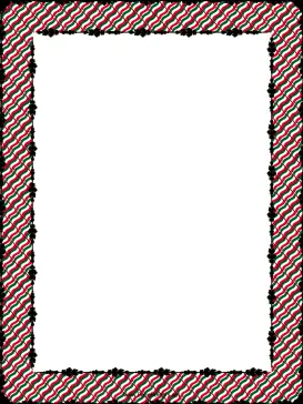 Zigzag Red White Green Border page border