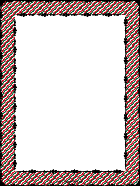 Zigzag Red White Green Border page border