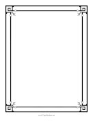 Printable Black Thin Line Page Border