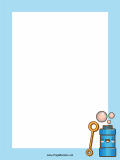 Bubbles Bottle Border