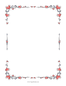 Cute Hearts And Ribbon Border
