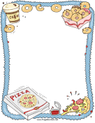 Doughnuts And Pizza page border