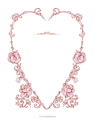 Flower Heart Frame
