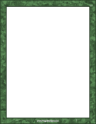 Green Brushstrokes page border