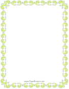 Green Wave Filigree page border