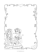 Happy Brides Wedding Black and White