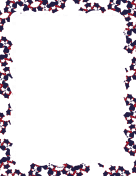 Red White and Blue Cut-out Border
