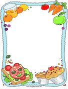 Sandwich And Snacks page border