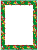 Santa and Trees Christmas Border
