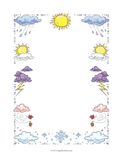 Sun Rain Storm Snow page border