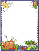 Turkey And Salad page border